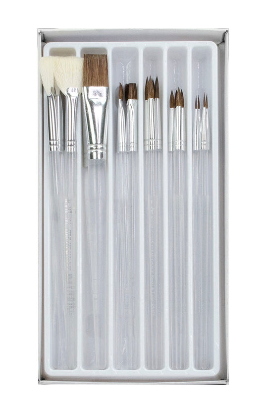 RCVP-CL507 | Clear Choice Ceramic Short Handle Combo Brush Set