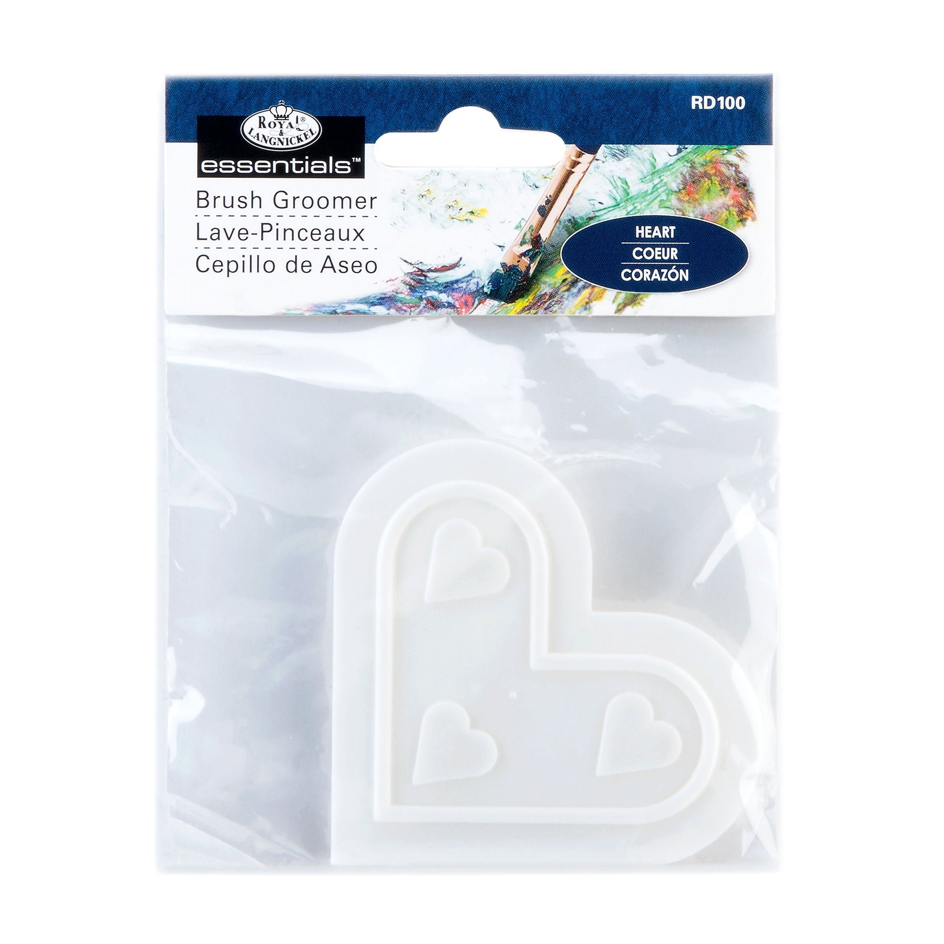 RD100 - Essentials™ Heart-Shaped Brush Groomer packaging front