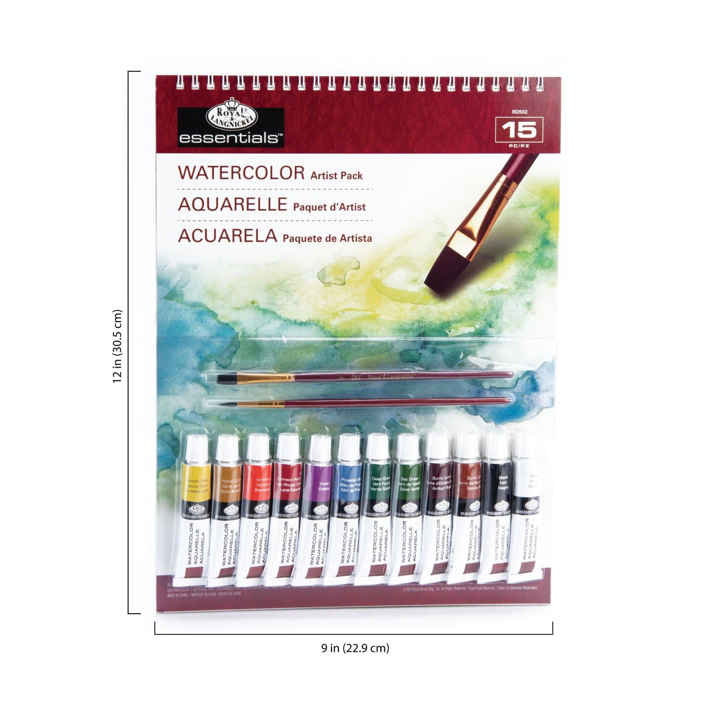 RD502 - Watercolor Artist Pack - 15pc infographic 1