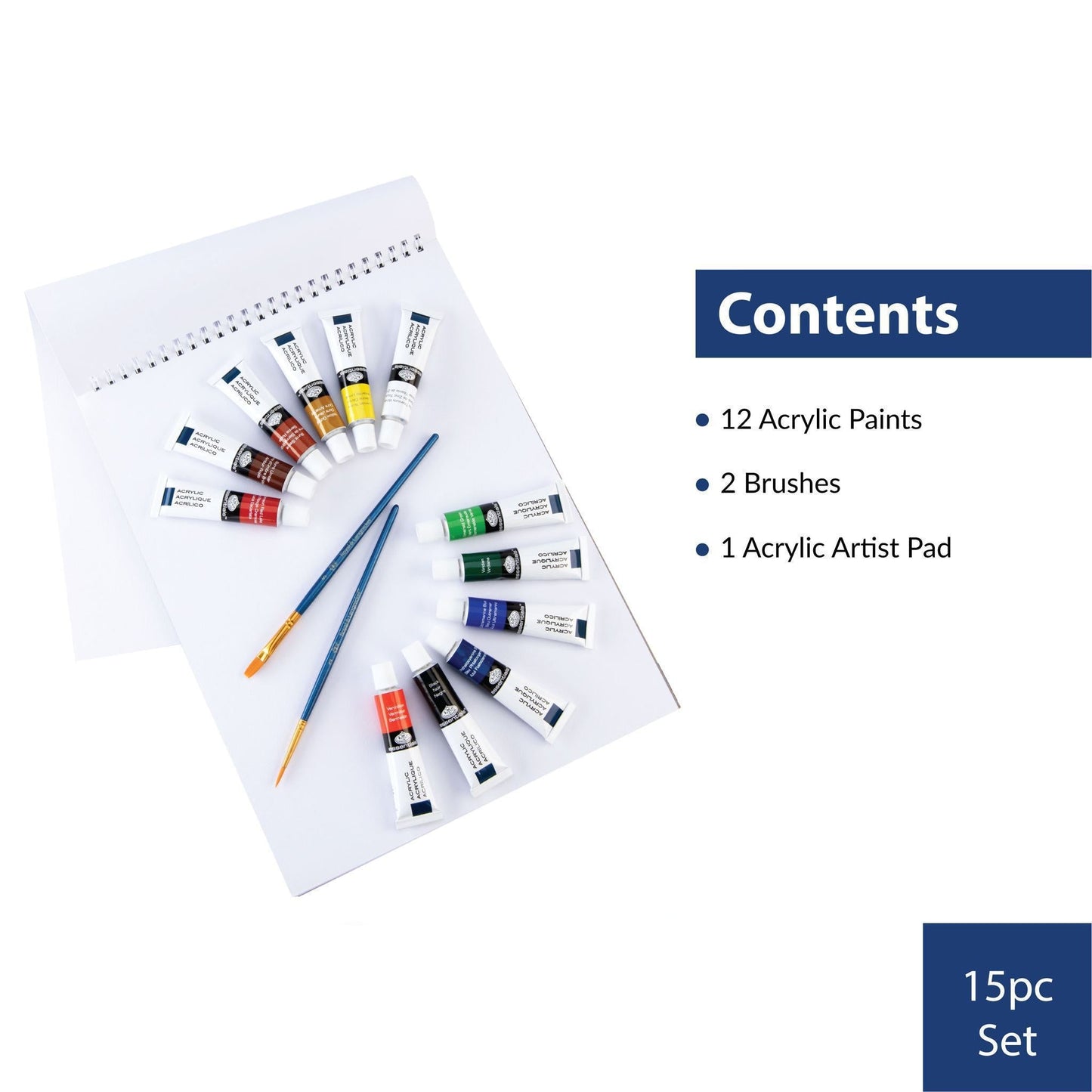 RD505 - Acrylic Artist Pack - 15pc infographic 3