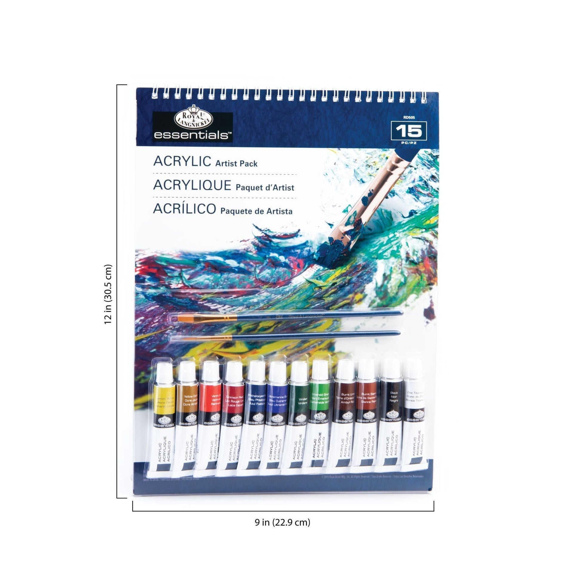 RD505 - Acrylic Artist Pack - 15pc infographic 1