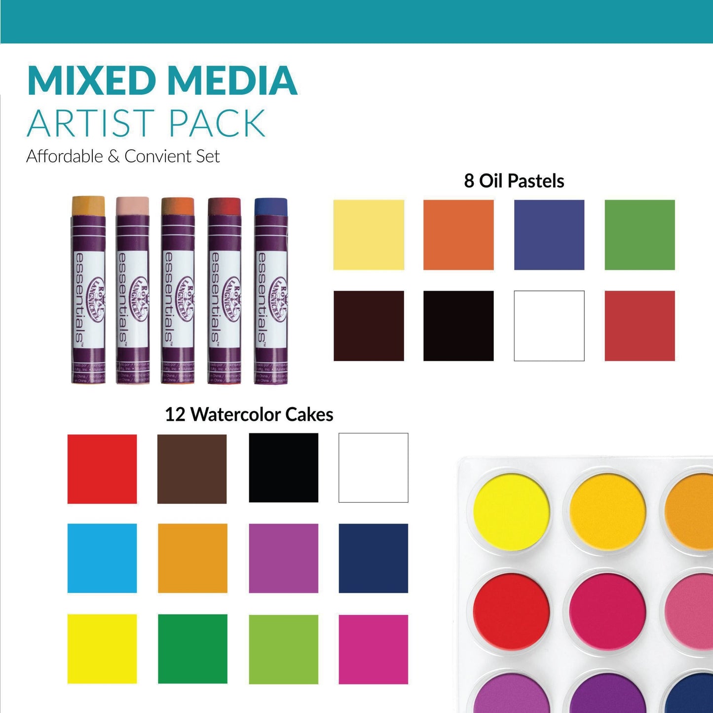 RD570 - Mixed Media Artist Pack - 39pc infographic 2