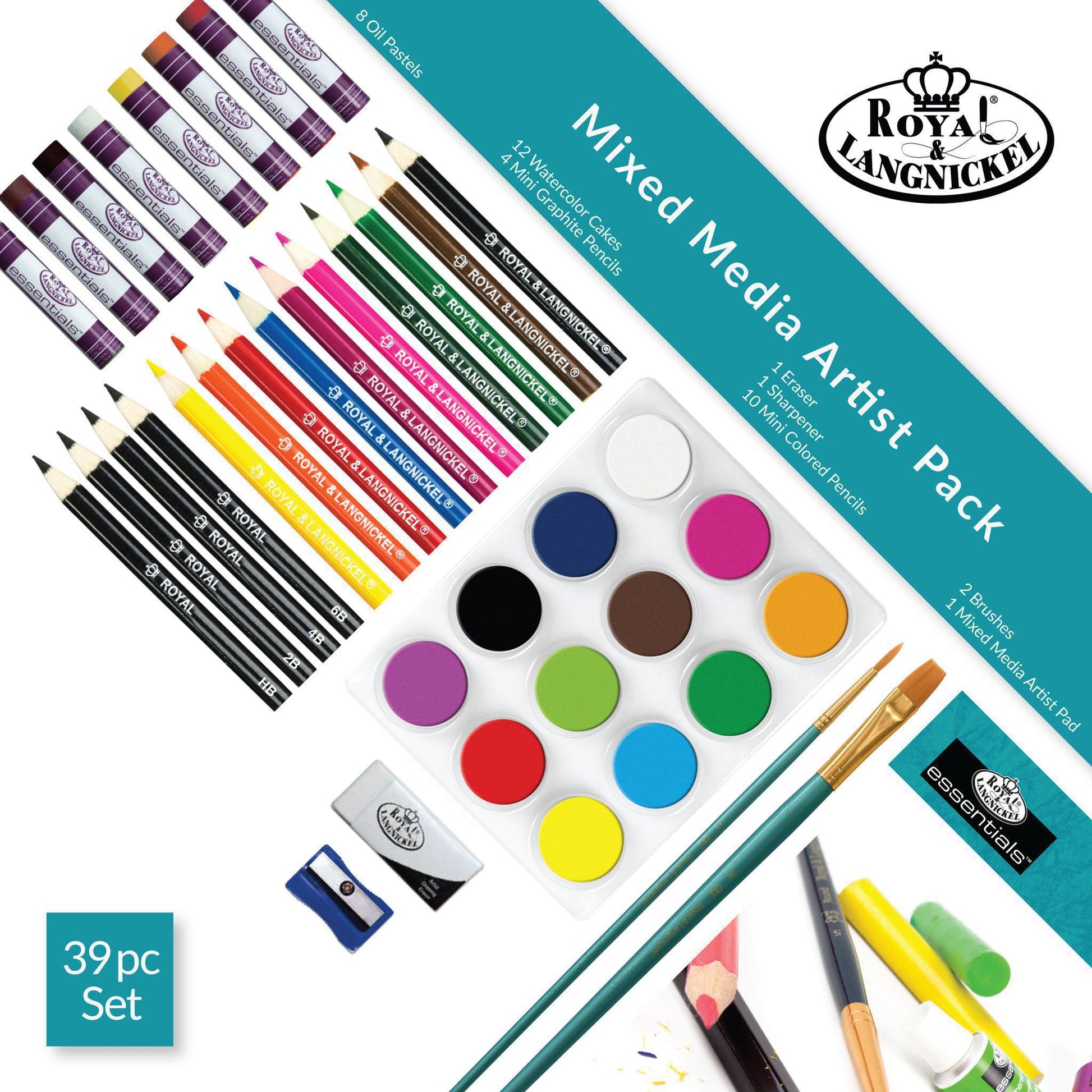 RD570 - Mixed Media Artist Pack - 39pc infographic 1