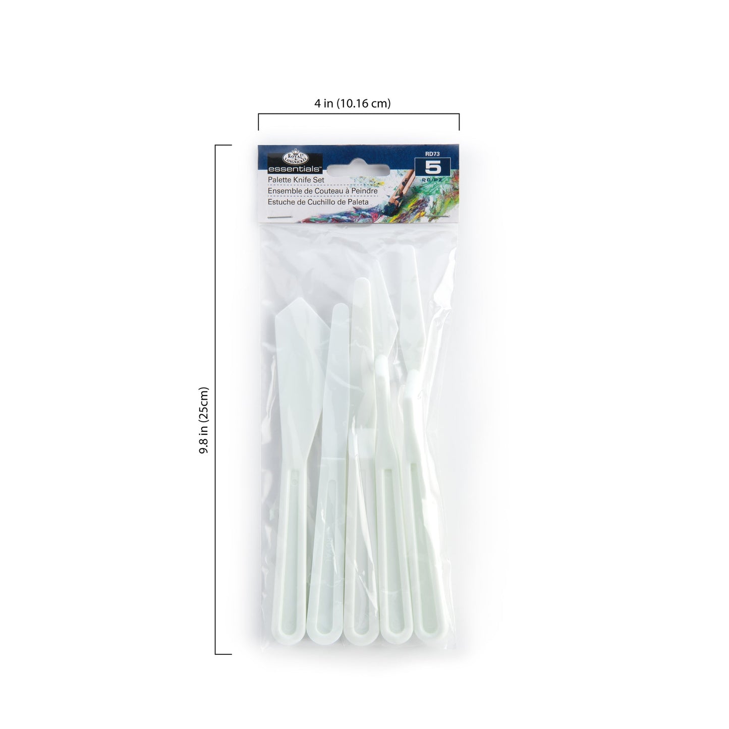 RD73 | Royal & Langnickel Essentials 5-Piece Plastic Palette Knife Set