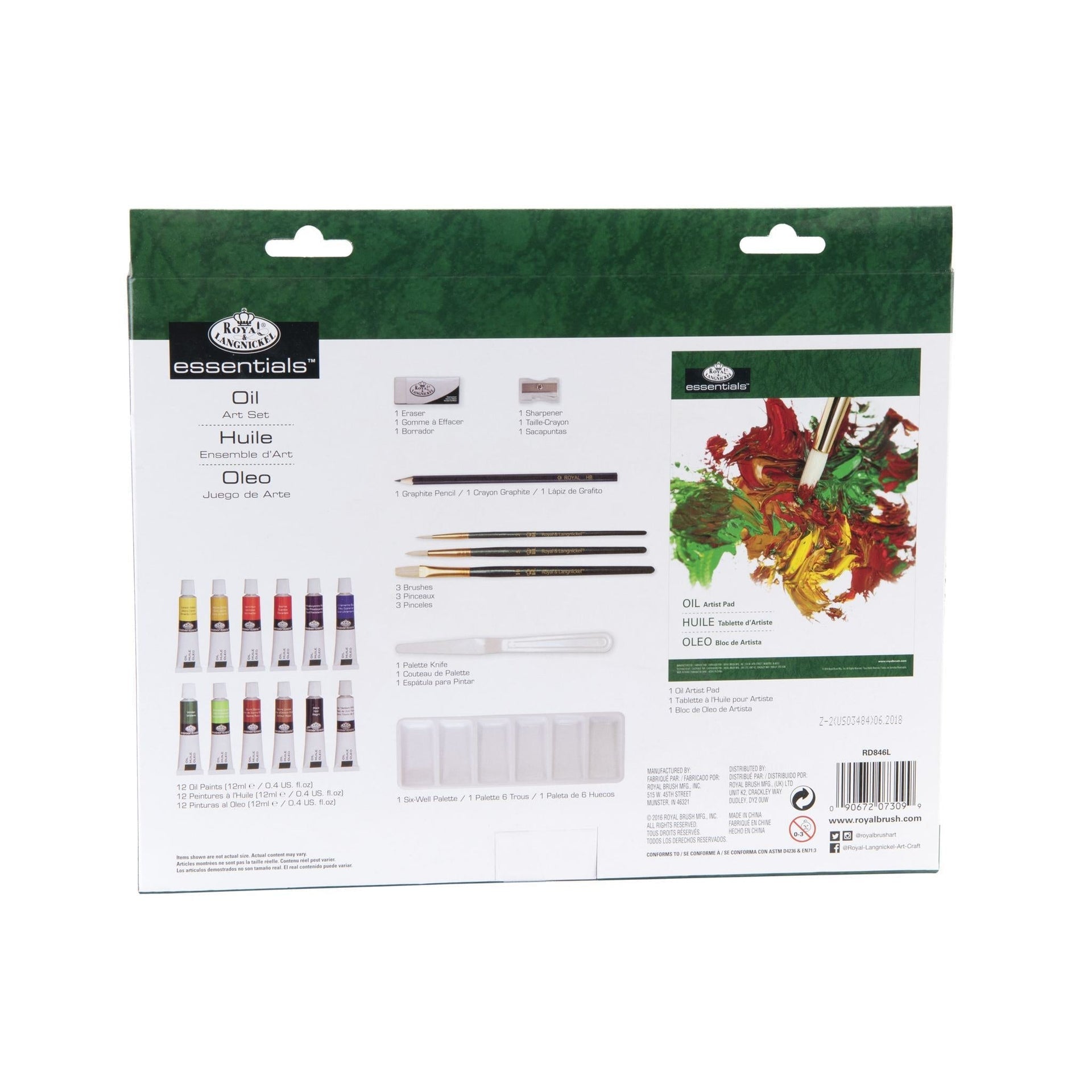 RD846L - Oil Art Set - 21pc packaging back