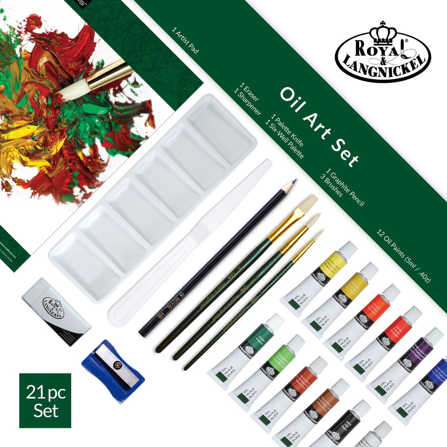 RD846L - Oil Art Set - 21pc infographic 2