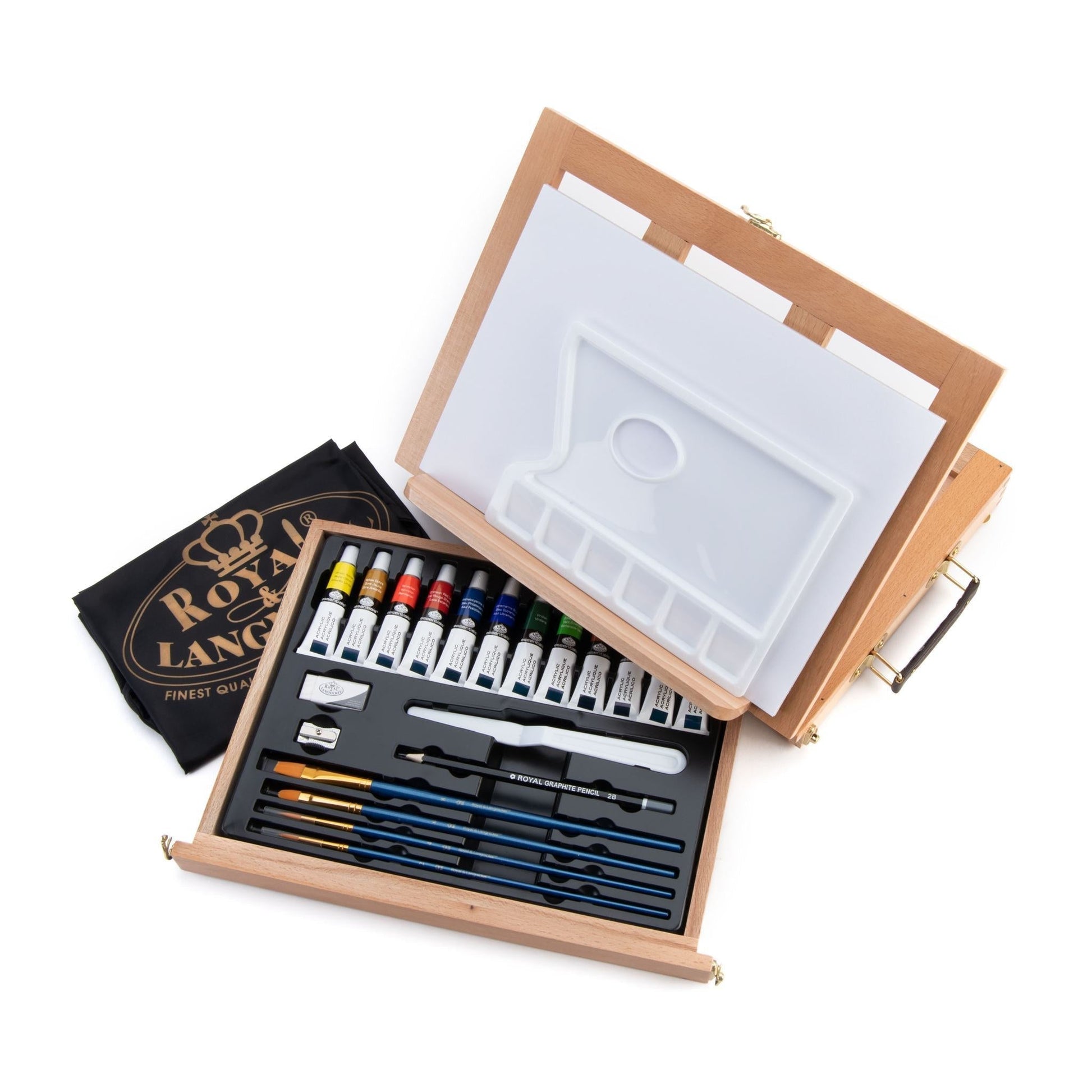 REA4901 - Essentials™ 27pc Acrylic Painting Travel Easel Art Set glam 3