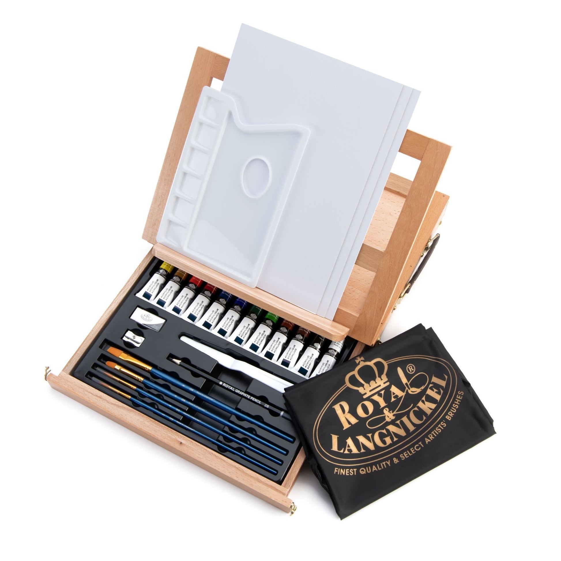 REA4901 - Essentials™ 27pc Acrylic Painting Travel Easel Art Set glam 6