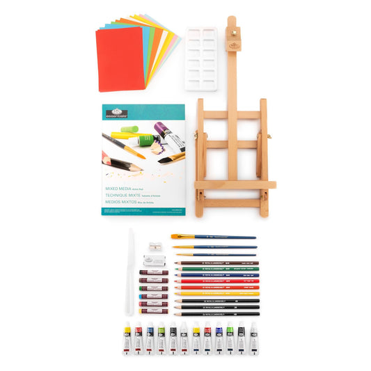 REA5220 - Mixed Media H-Frame Easel Art Set - 52pc glam 1