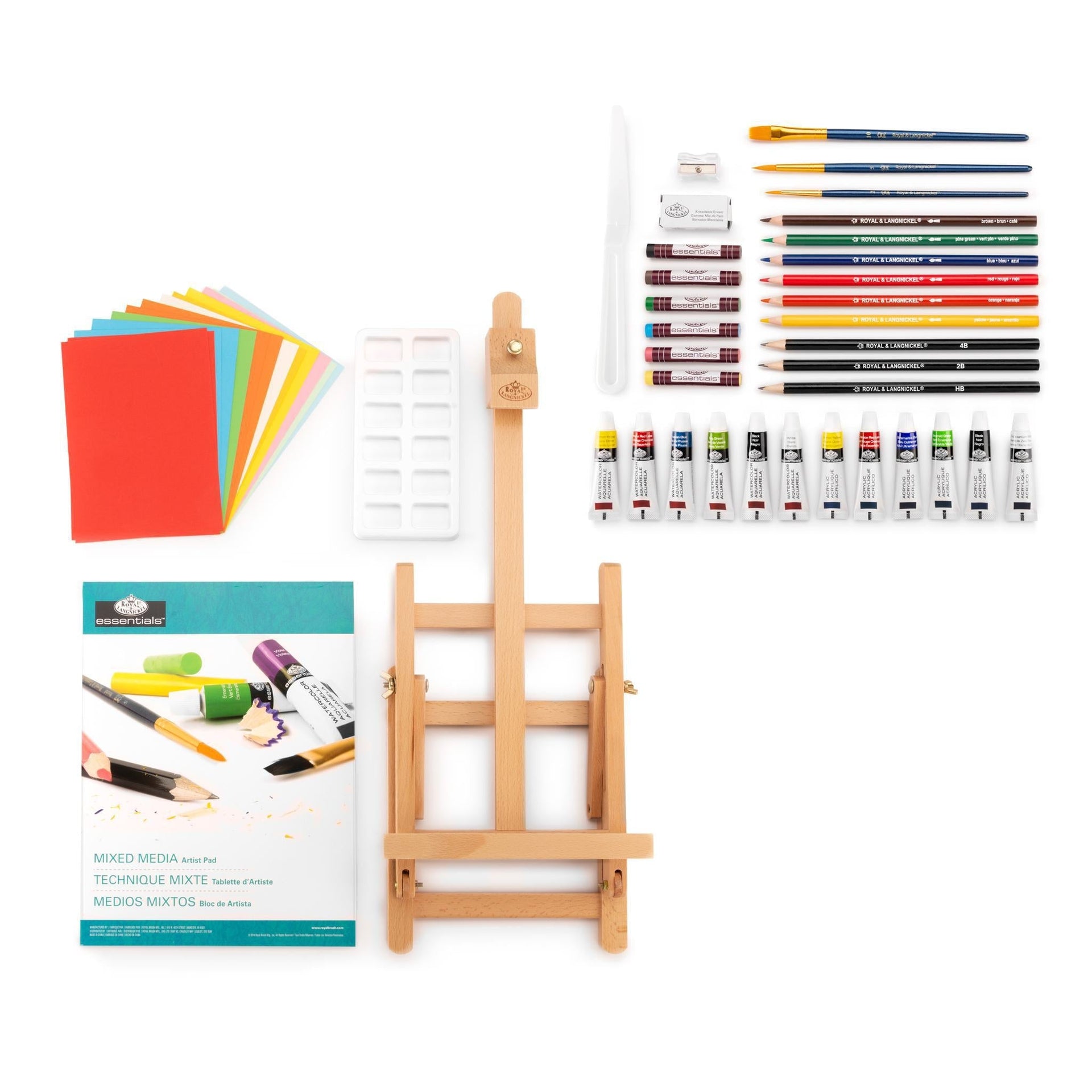 REA5220 | Mixed Media H-Frame Easel Art Set - 52pc – Royal