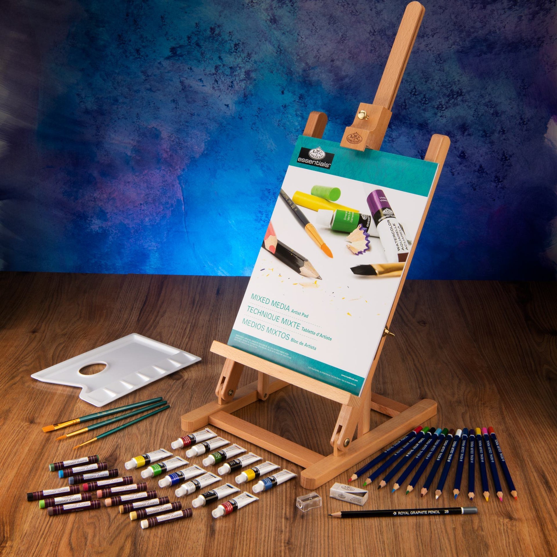 REA5720 | Mixed Media H-Frame Easel Art Set - 45pc – Royal