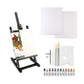 REA5743 - essentials™ 23pc Black Series Oil Paint H-Frame Easel Art Set