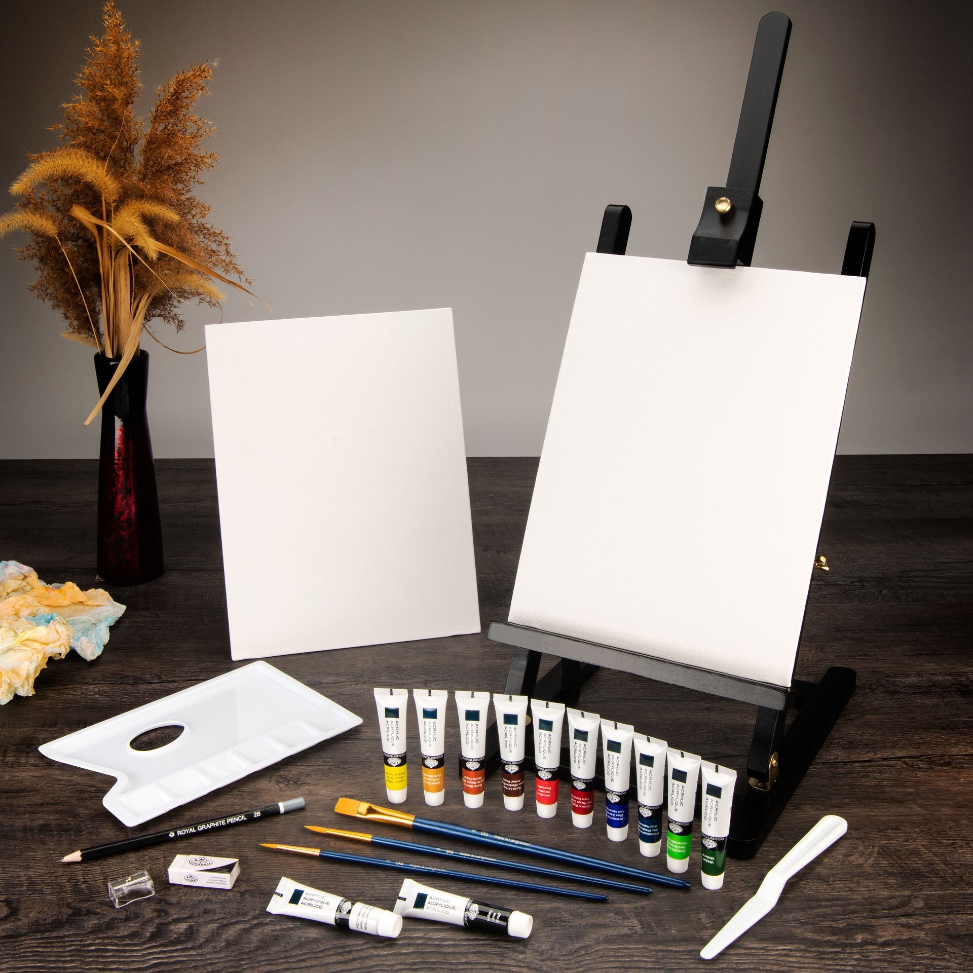 REA5744 | essentials™ 23pc Black Series Acrylic Paint H-Frame