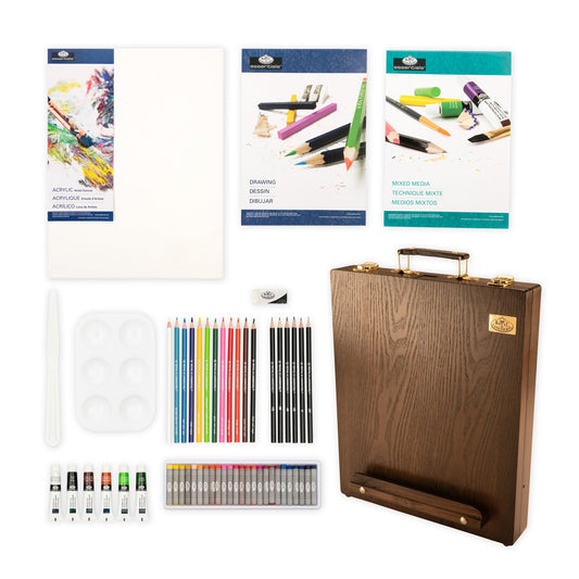 REA5980 | Mixed Media Artist Easel Set - 151pc | Espresso Series