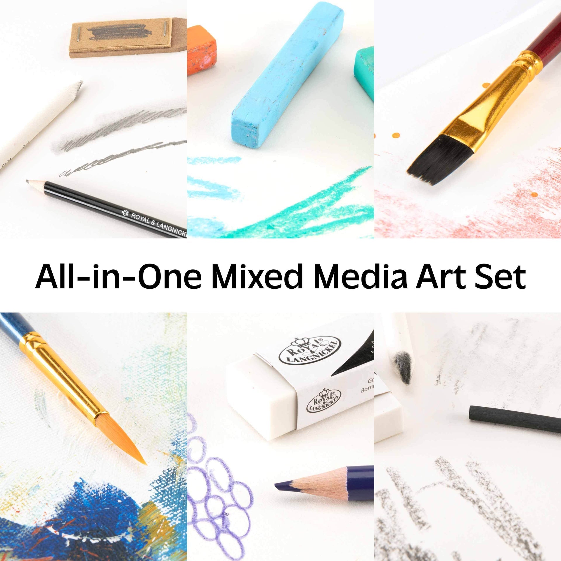 REA5999 | 164pc Mixed Media Artist Satchel Carry Set – Royal