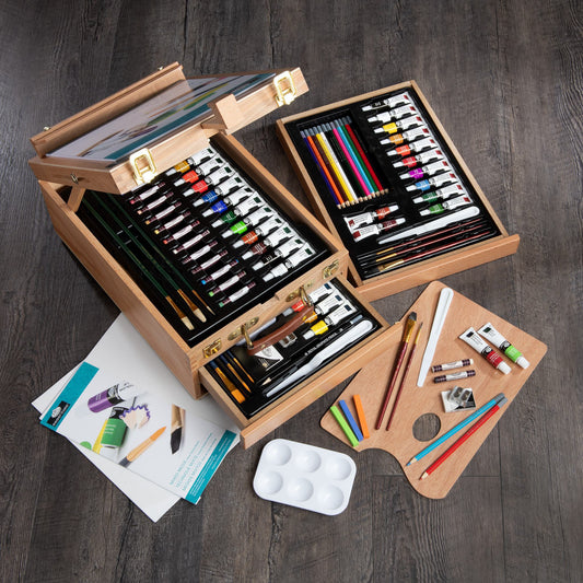 REA6000 - Mixed Media Artist Easel Set - 104pc glam 2