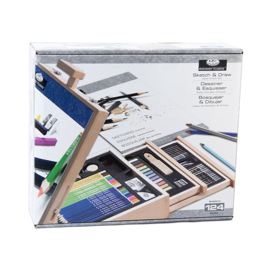 REA6250 - Sketching & Drawing Artist Easel Set - 124pc packaging front