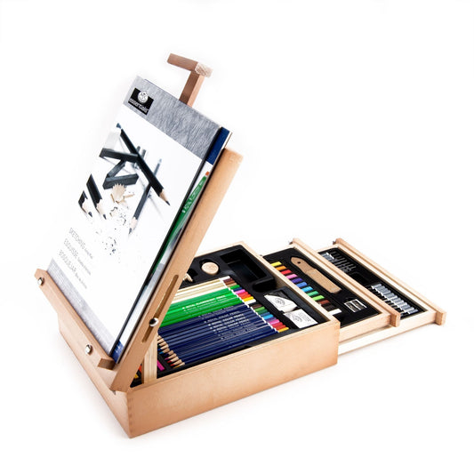 REA6250 - Sketching & Drawing Artist Easel Set - 124pc glam 1