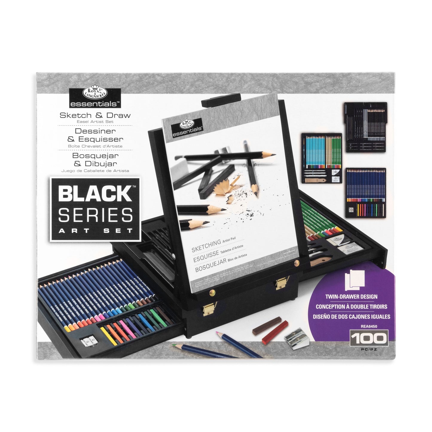 REA6450 - Black Series Sketching/Drawing Artist Set package front