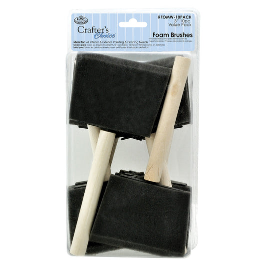 RFOMW-10PACK - Crafter's Choice™ 10pc 3" Foam Brush Set