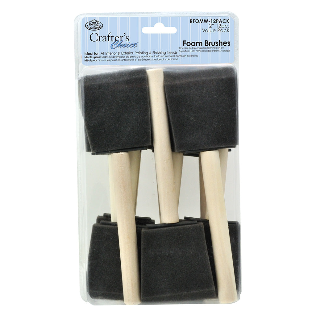 RFOMW-12PACK - Crafter's Choice™ 12pc 2" Foam Brush Set