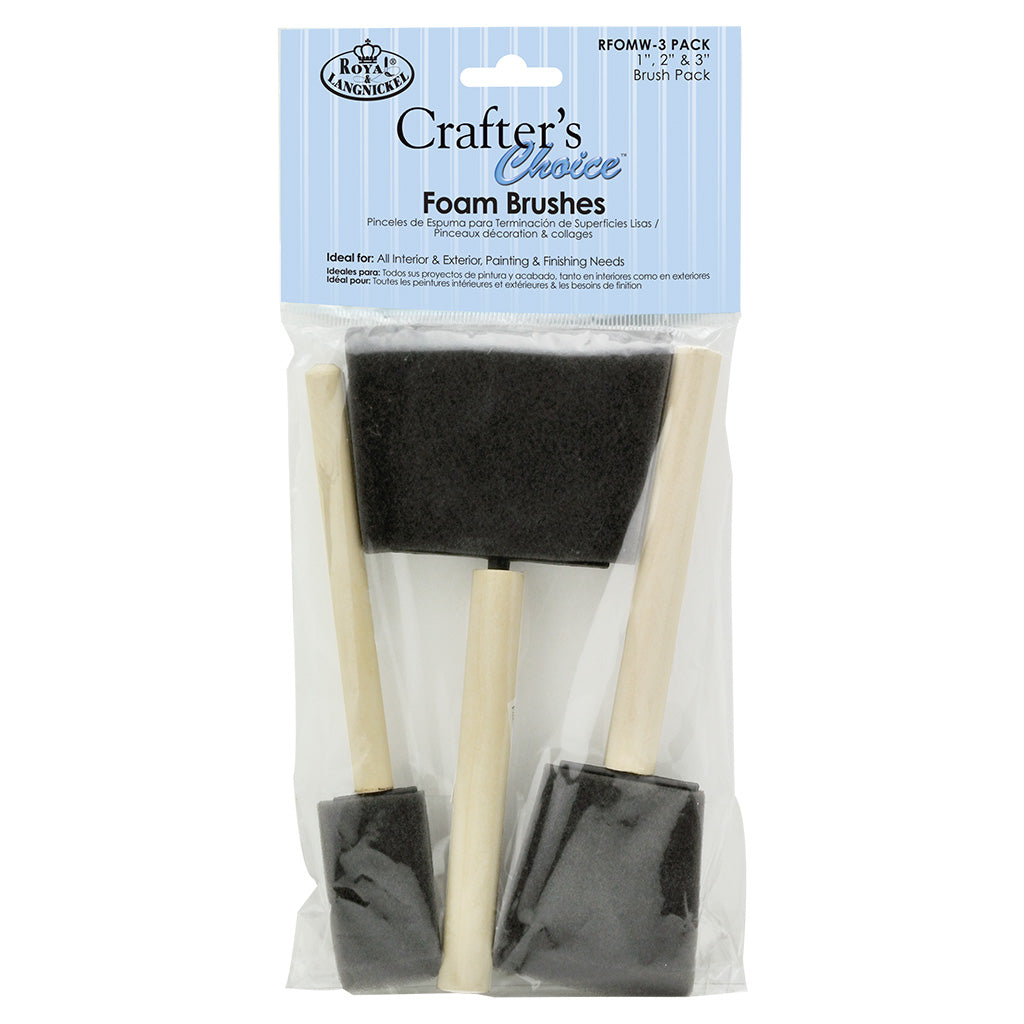 RFOMW-3 PACK - Crafter's Choice™ 3pc 1-3" Foam Brush Set