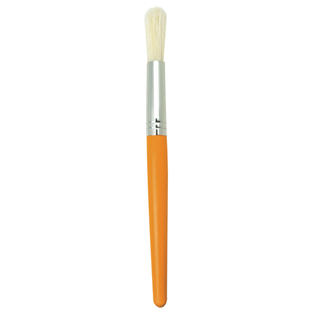 RKID-1 ORANGE - Wooden Handle Chubby Brush - Orange