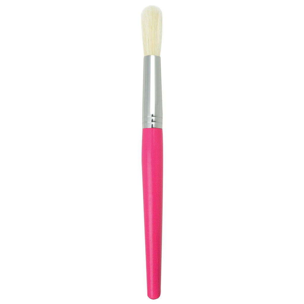 RKID-1 PINK - Wooden Handle Chubby Brush - Pink