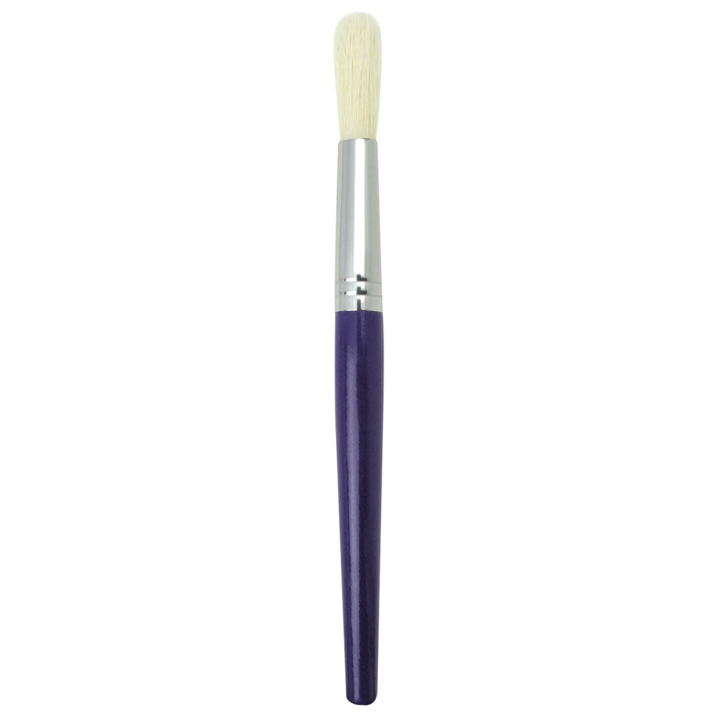 RKID-1 PURP - Wooden Handle Chubby Brush - Purple