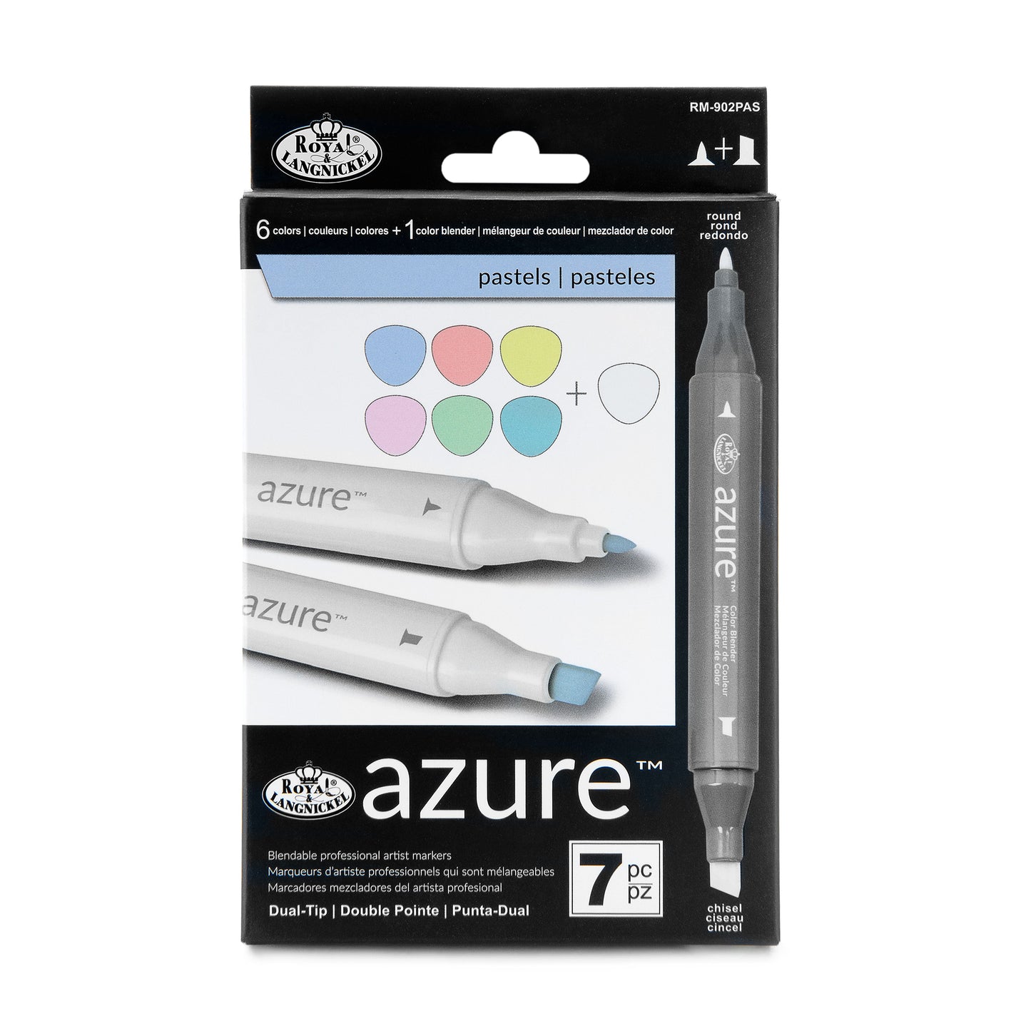 RM-902PAS - Pastel Color Marker Set - 7pc packaging front