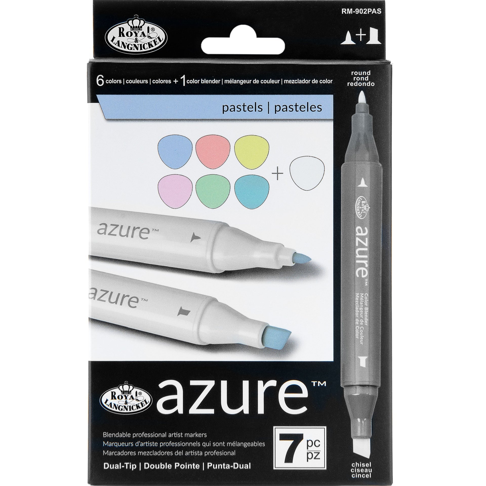 RM-902PAS - Pastel Color Marker Set - 7pc packaging front