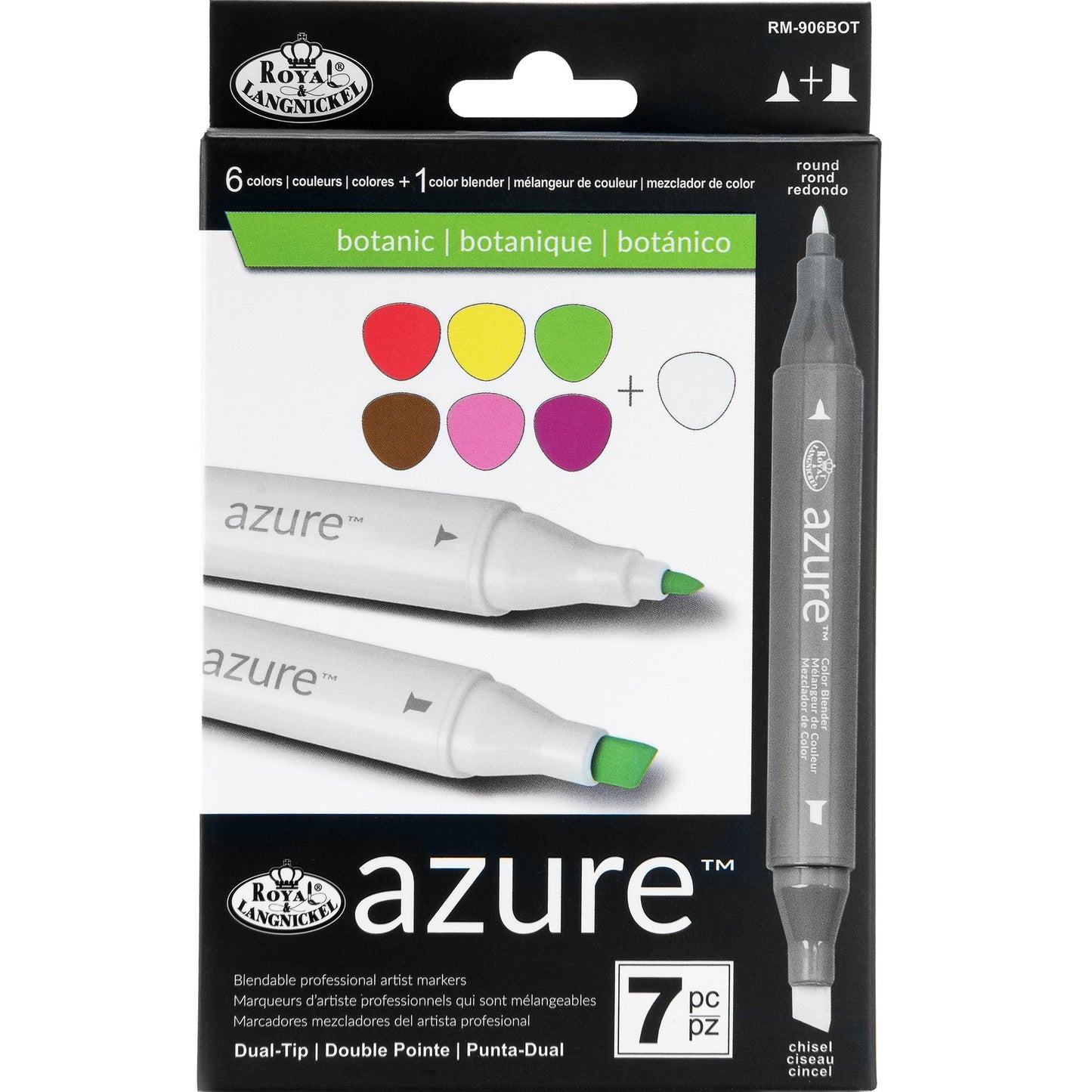 RM-906BOT - Botanic Color Marker Set - 7pc packaging front