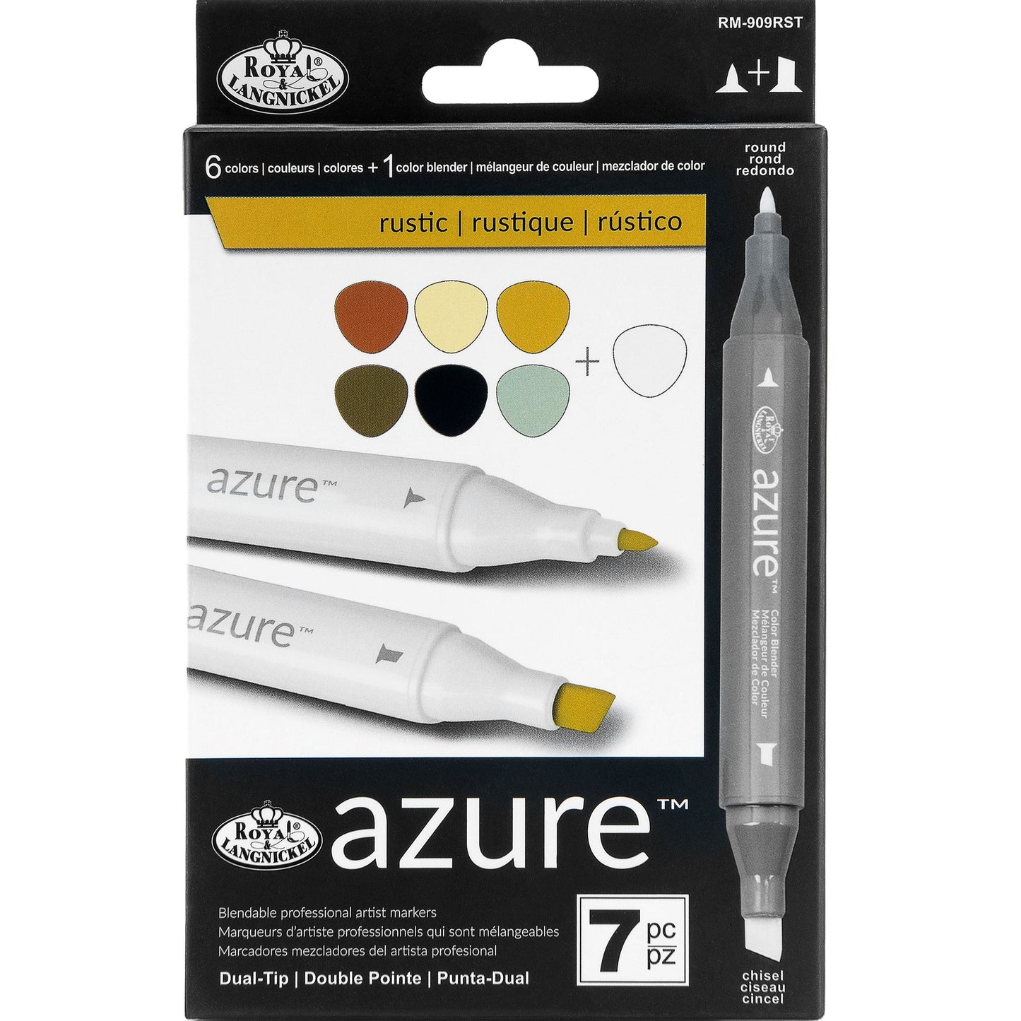 RM-909RST - Rustic Color Marker Set - 7pc packaging front