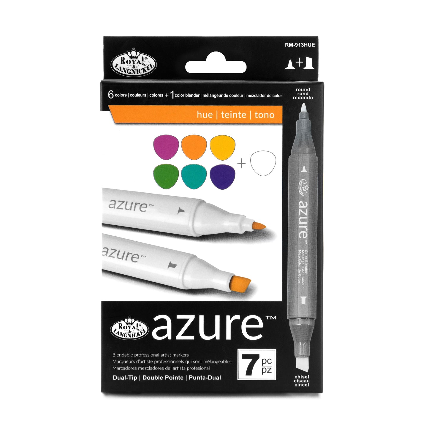 RM-913HUE - Hue Color Marker Set - 7pc packaging front