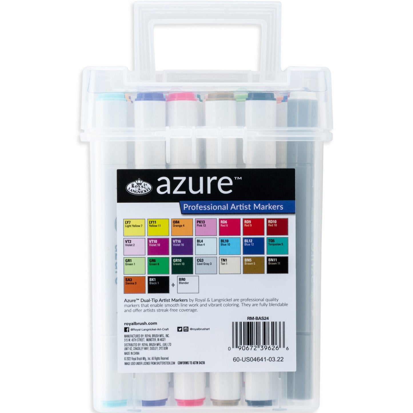 RM-BAS24 | Azure™ 24pc Color Marker Set
