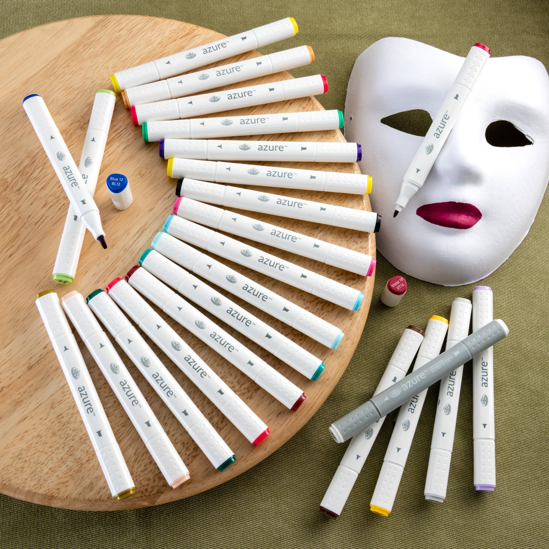 RM-BAS24 | Azure™ 24pc Color Marker Set – Royal & Langnickel