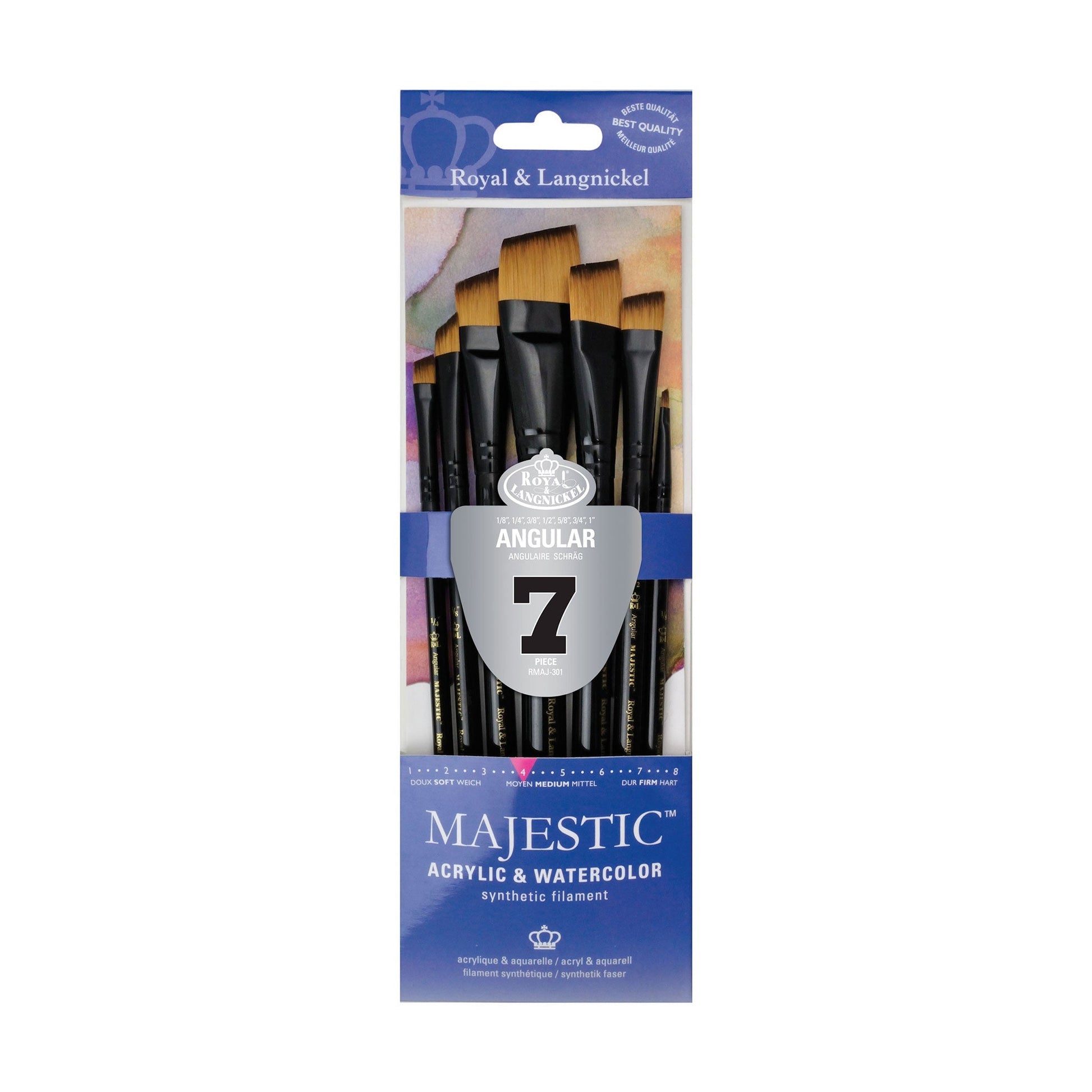 RMAJ-301 - Majestic™ 7pc Angular Brush Set packaging front