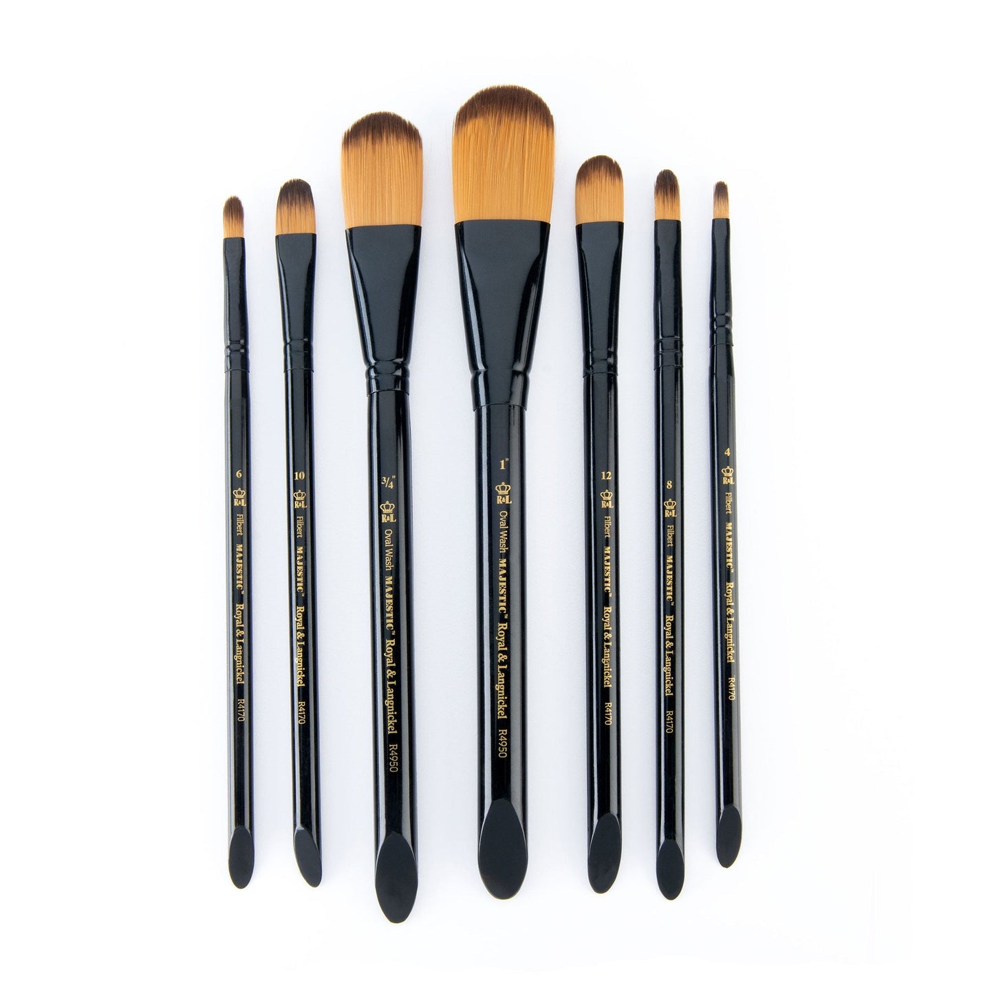 RMAJ-302 - Majestic™ 7pc Acrylic & Watercolor Filbert Brush Set