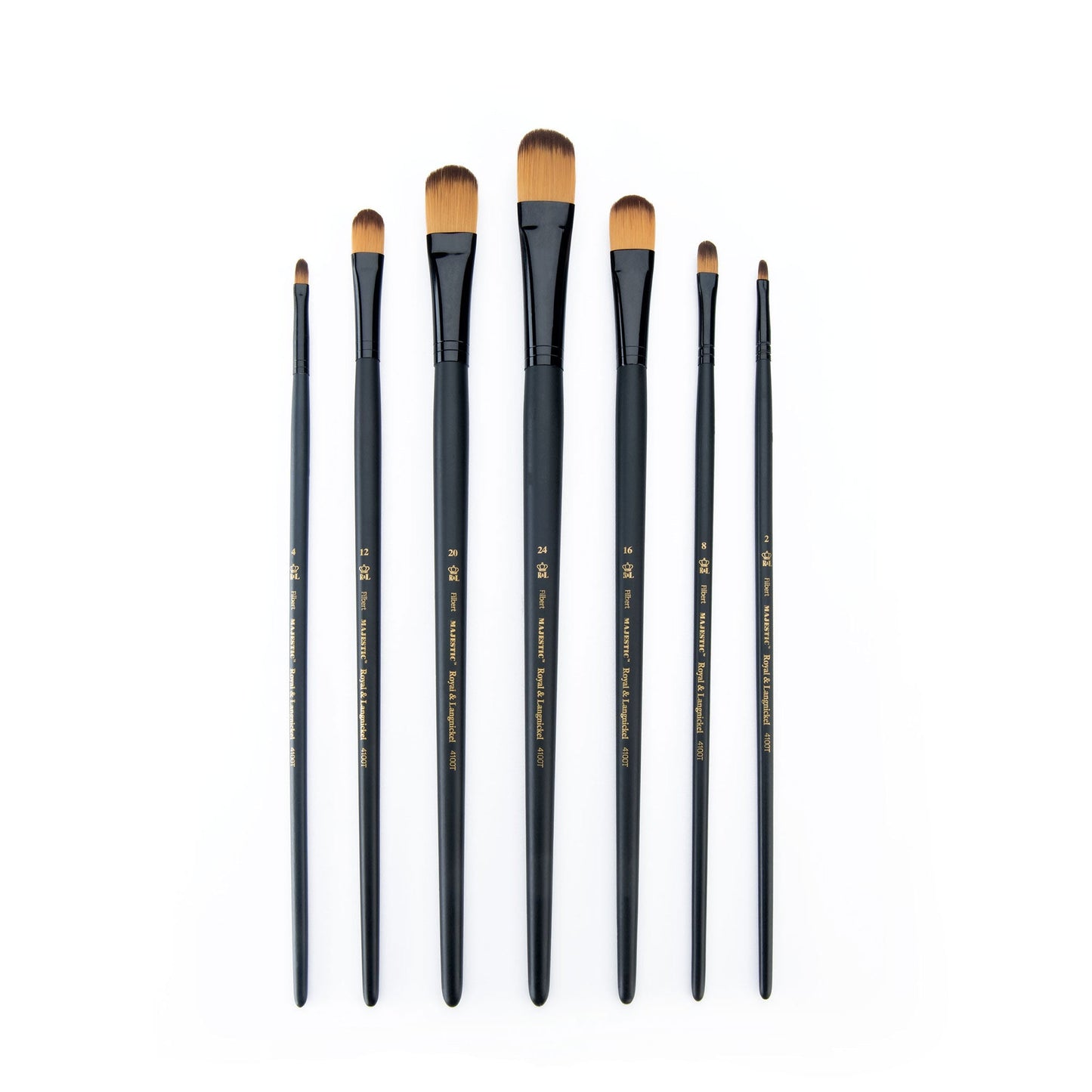 RMAJ-403 - Majestic™ 7pc Long Handle Acrylic & Oil Filbert Brush Set