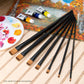 RMAJ-405 - Majestic™ 7pc Long Handle Acrylic & Oil Bright Brush Set glam 2