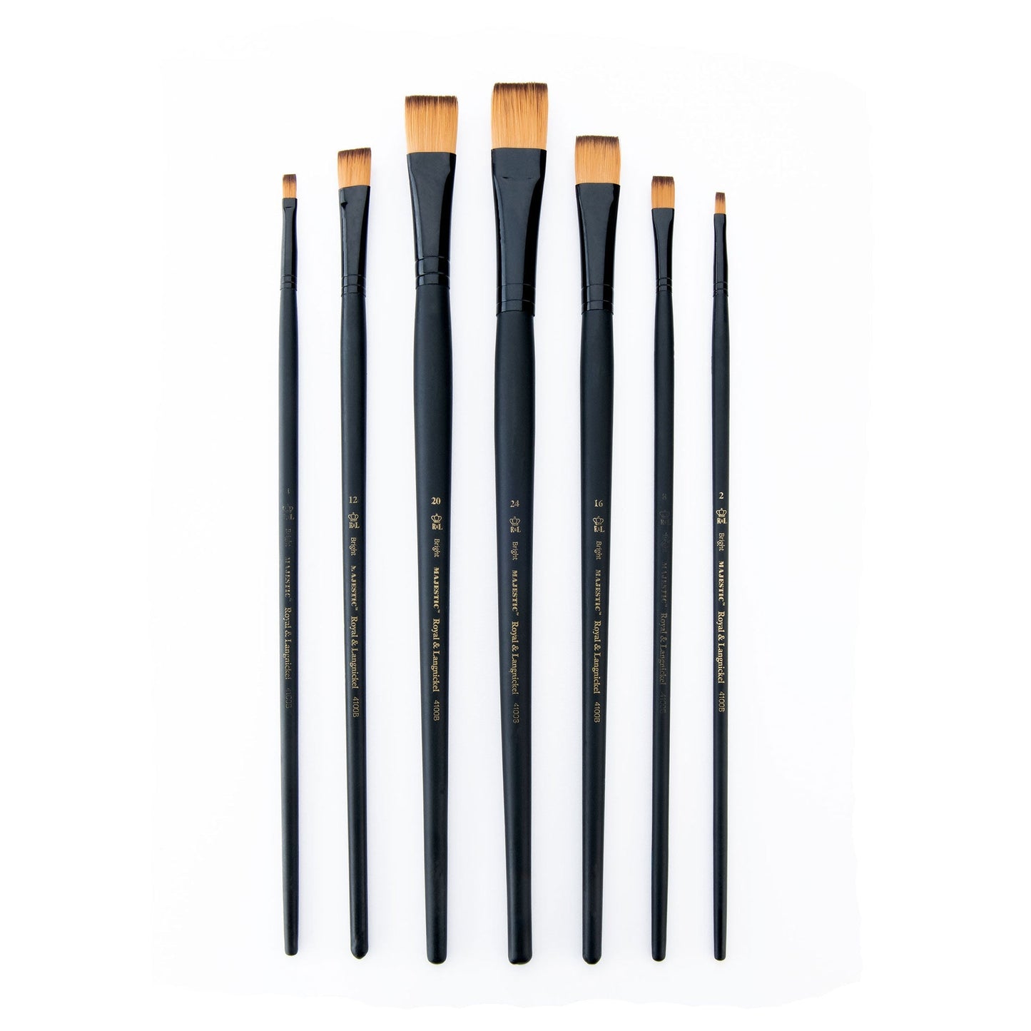 RMAJ-405 - Majestic™ 7pc Long Handle Acrylic & Oil Bright Brush Set