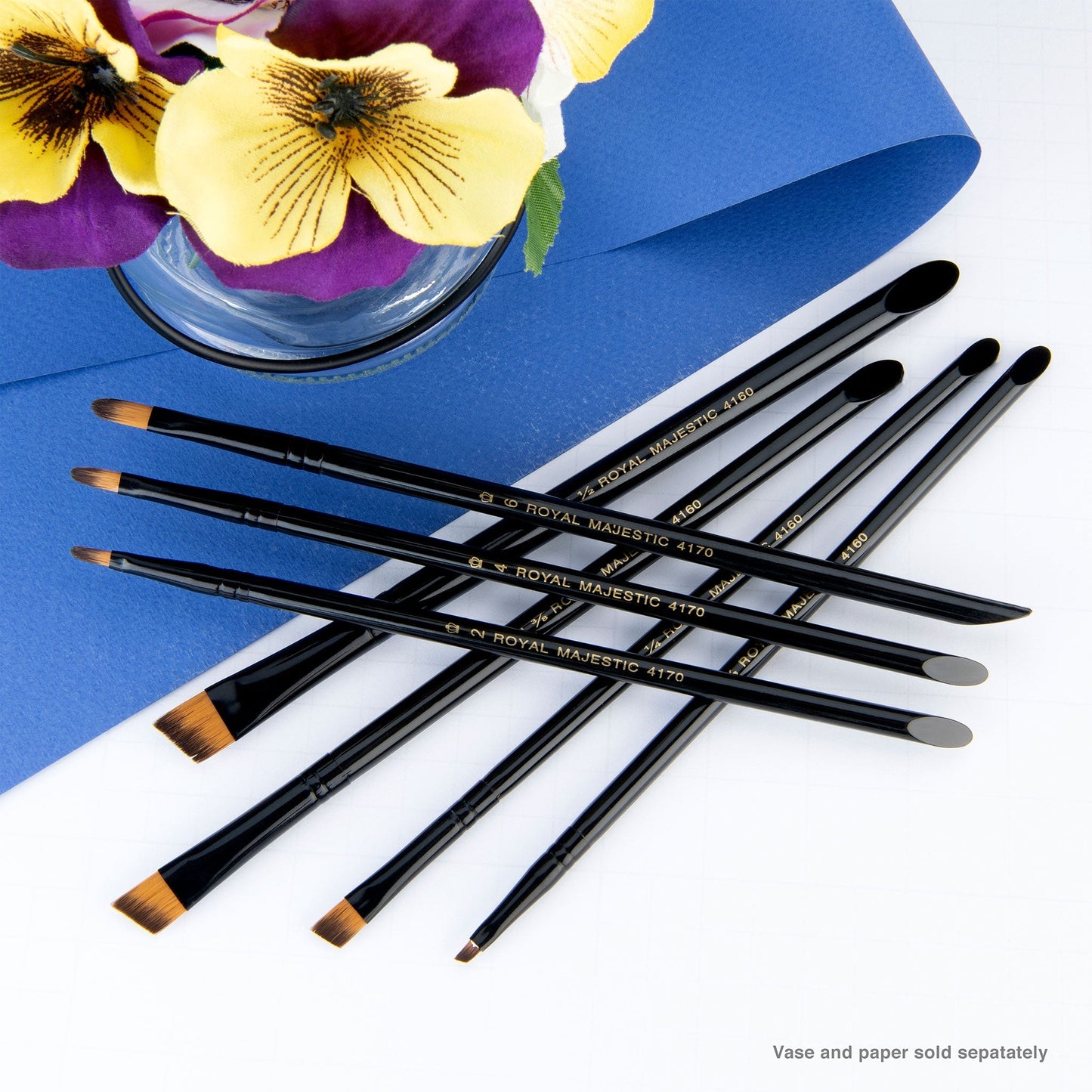 RMAJ-FIL-ANG - Majestic™ 7pc Filbert/Angular Brush Set glam 1