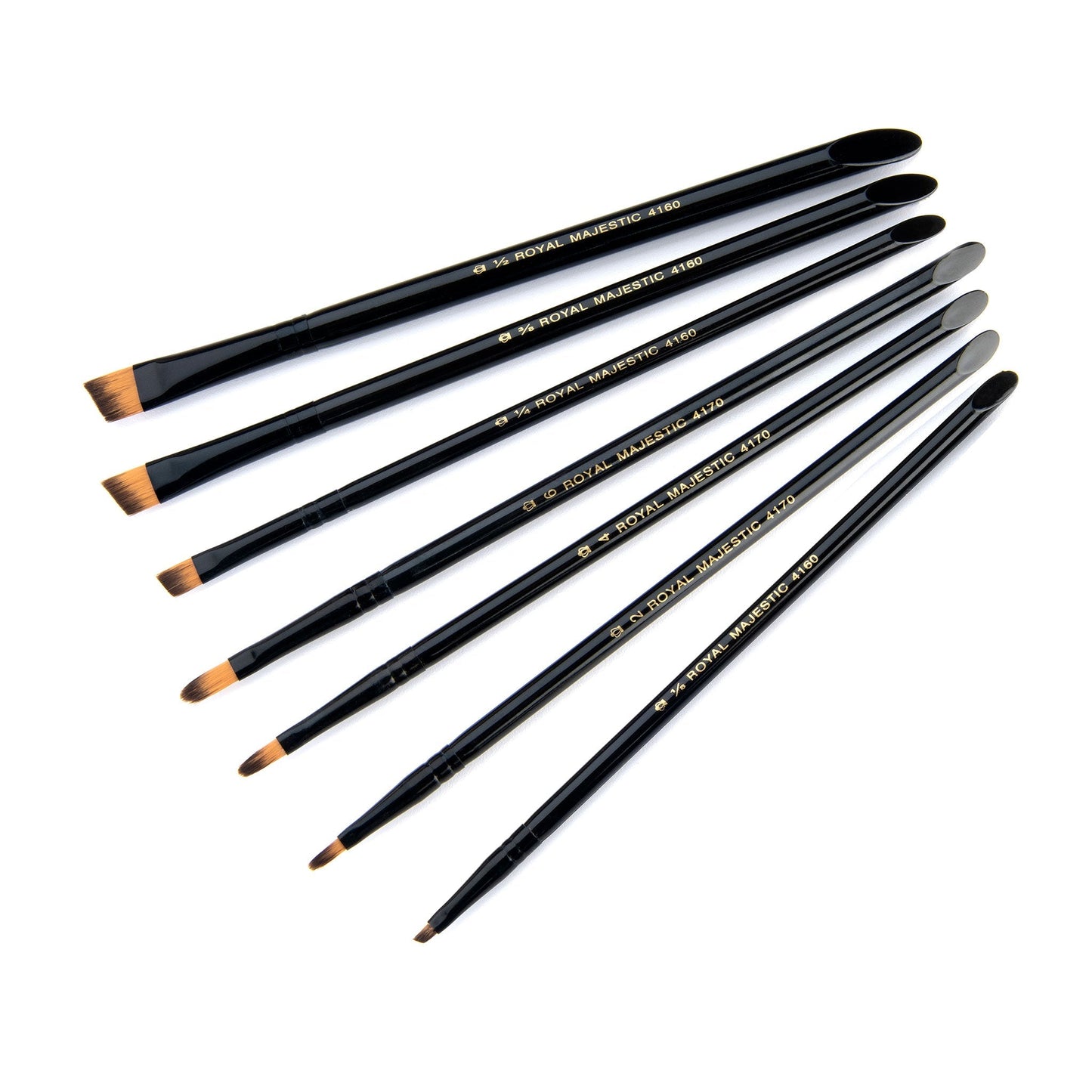 RMAJ-FIL-ANG - Majestic™ 7pc Filbert/Angular Brush Set glam 3