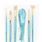 RMEN-SET382 - Menta™ 5pc Synthetic White Bristle Variety Acrylic & Oil Brush Set glam 2