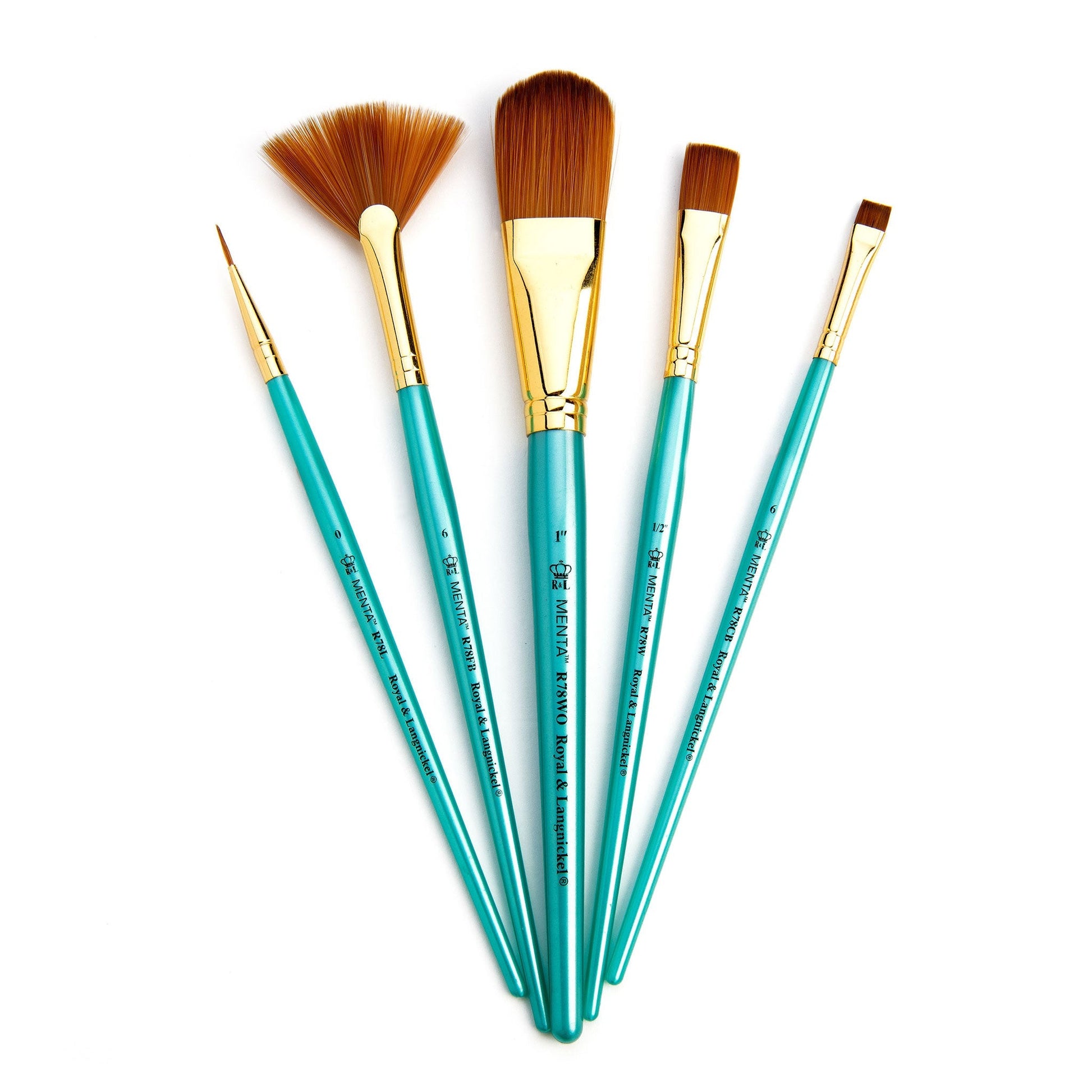 RMEN-SET781 - Menta™ 5pc Synthetic Sable Variety Acrylic Brush Set glam 3