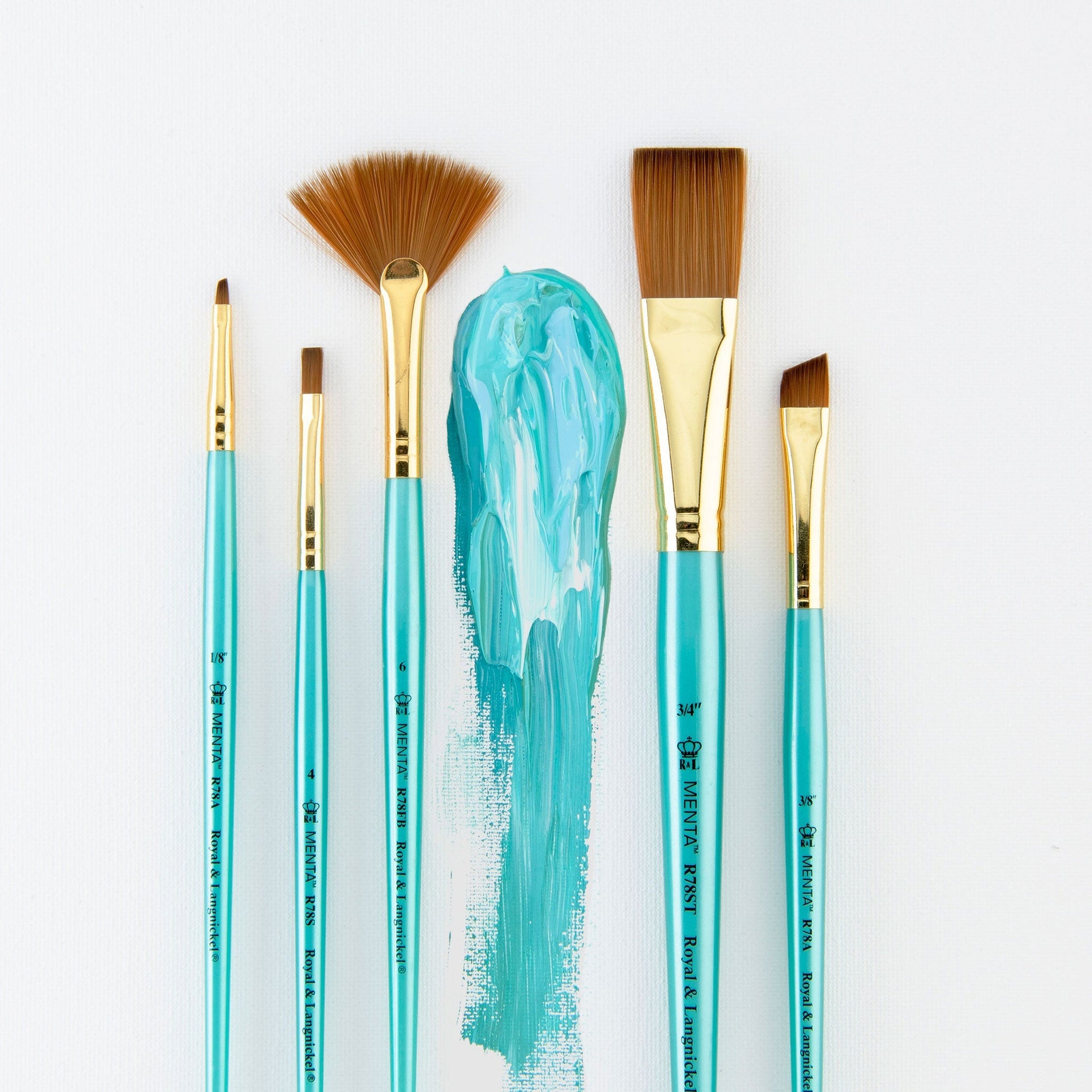 RMEN-SET783 - Menta™ 5pc Synthetic Sable Variety Acrylic Brush Set glam 2