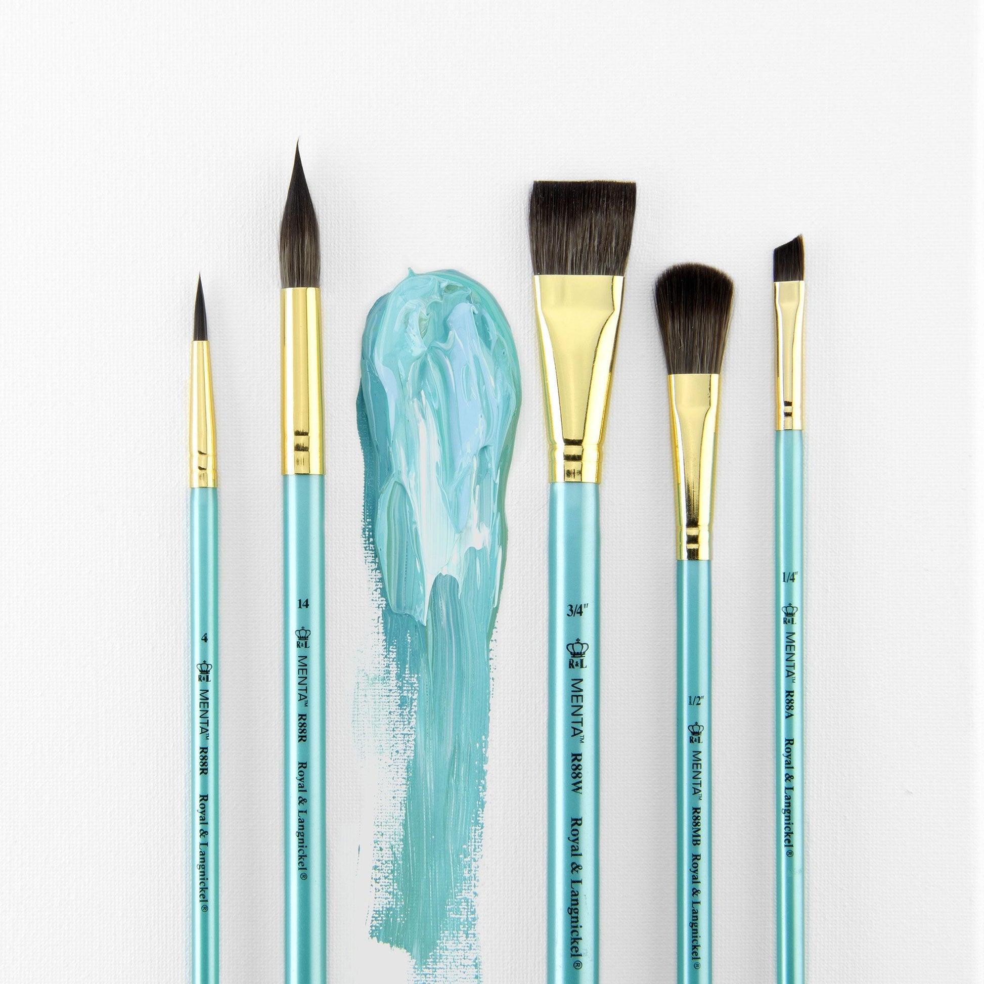 RMEN-SET882 - Menta™ 5pc Synthetic Squirrel Variety Watercolor Brush Set glam 2