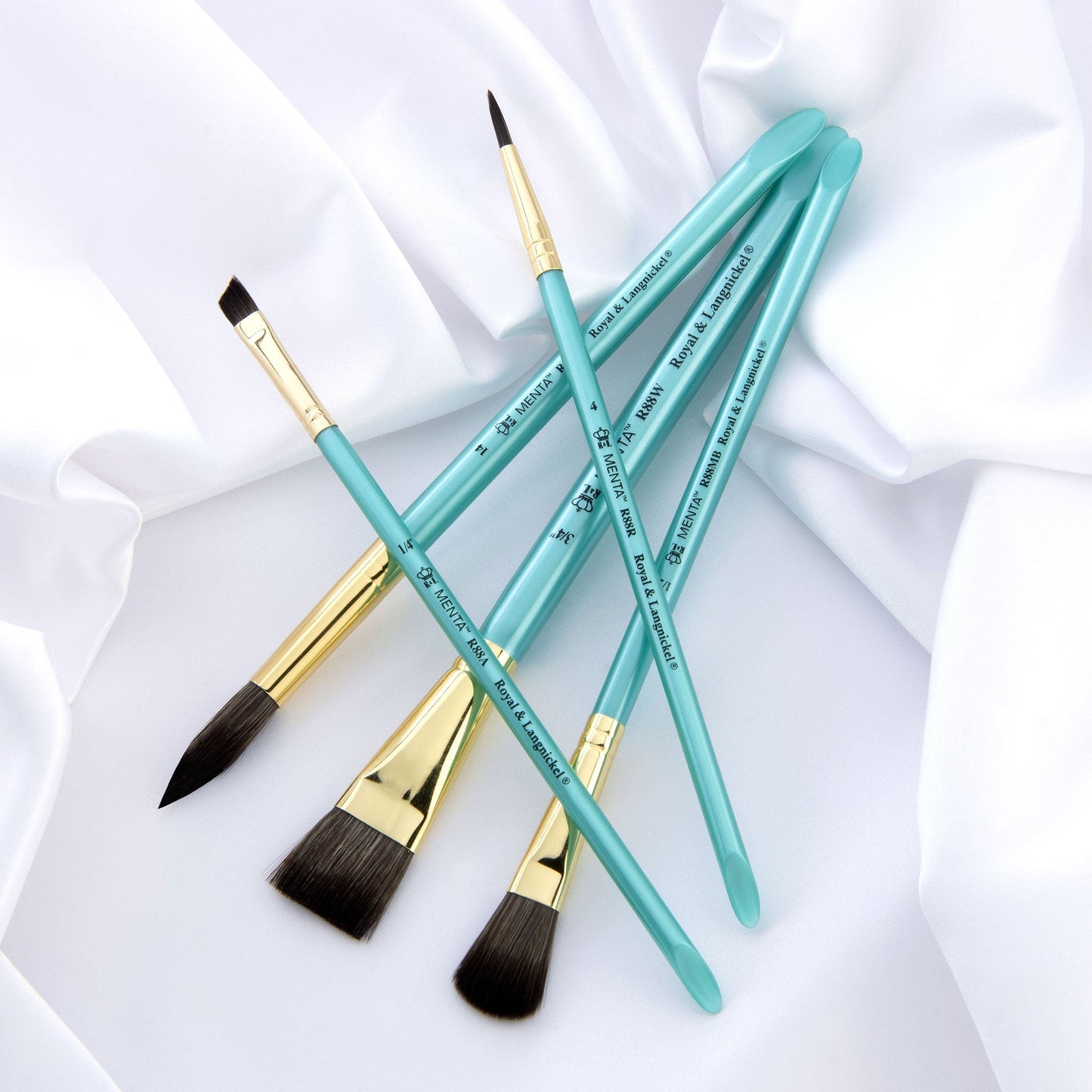 RMEN-SET882 - Menta™ 5pc Synthetic Squirrel Variety Watercolor Brush Set glam 1