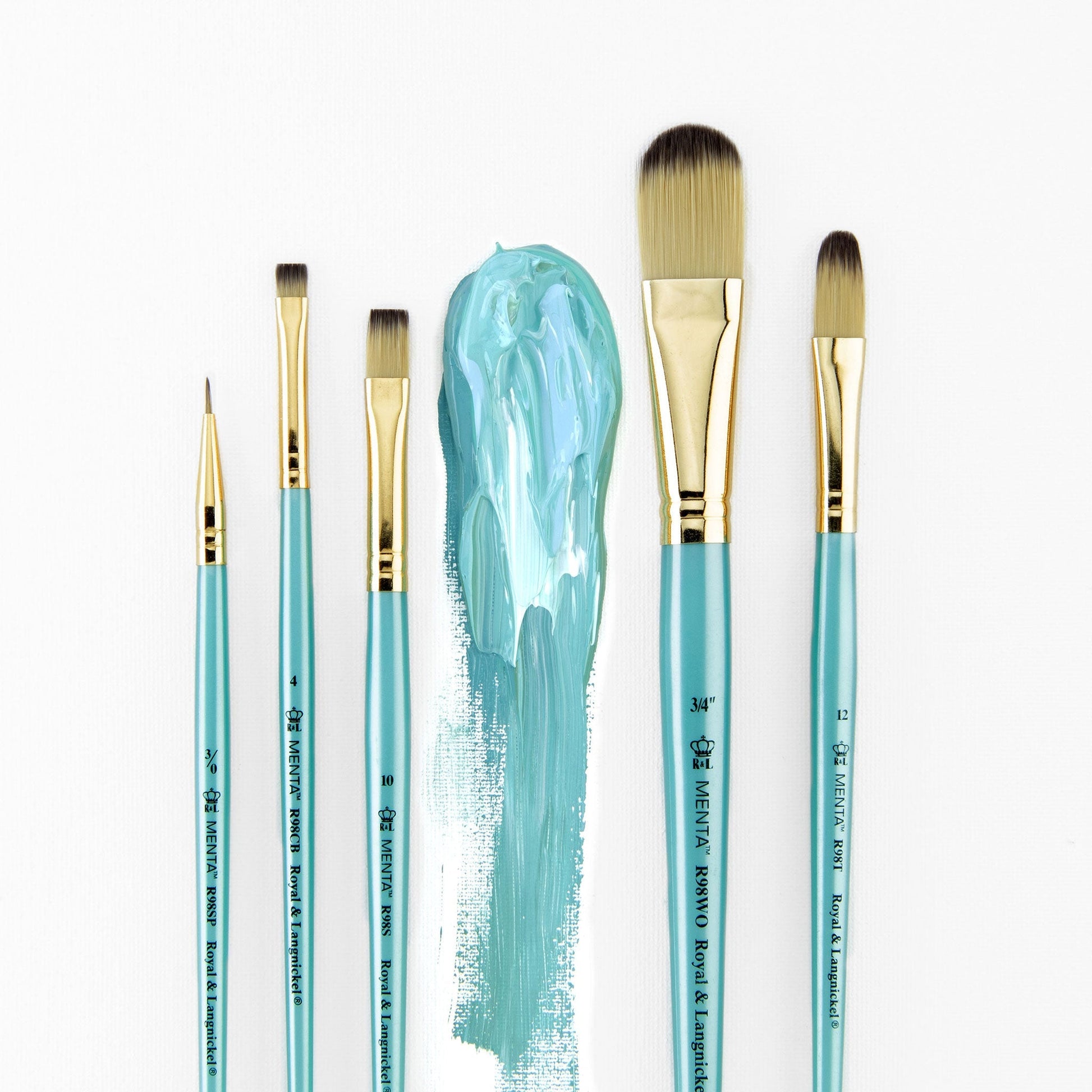 RMEN-SET981 - Menta™ 5pc Synthetic Blend Variety Acrylic Brush Set glam 2