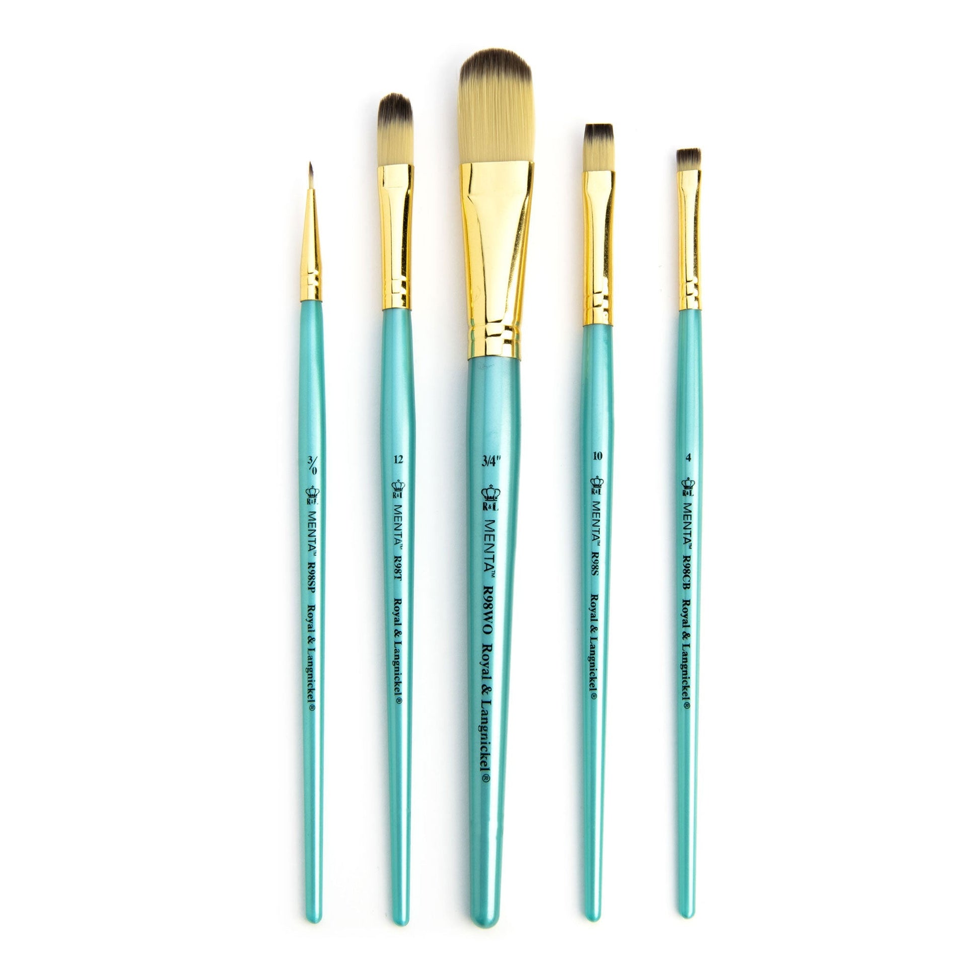 RMEN-SET981 - Menta™ 5pc Synthetic Blend Variety Acrylic Brush Set